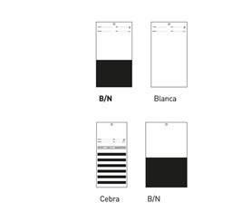 “Economic” Contrast cards, for paint tests, with UV component