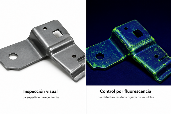 Comparativa de inspeccion visual con fluorescencia