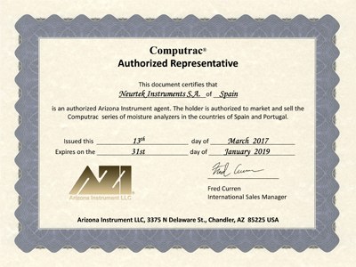 Certificado Arizona Neurtek