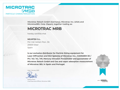 Certificado Microtrac