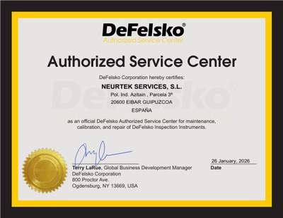 certificado de representación Defelsko