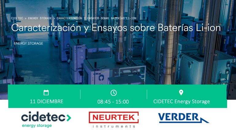Jornada Técnica «Caracterización y Ensayos sobre Baterías Li-ion»