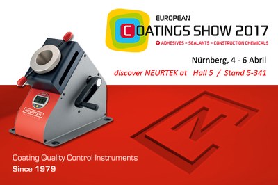 NEURTEK acude como expositor a la European Coating Show 2017