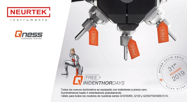 Indentadores gratis en Durómetros Vickers, Rockwell o Brinell
