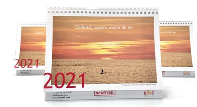 "Remando al atardecer" portada del Calendario 2021 NEURTEK