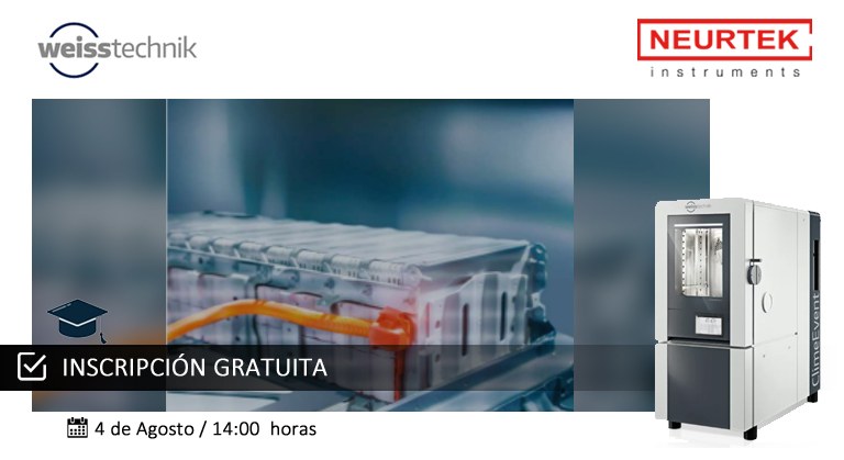 Segunda vida de las baterías Ion-litio, webinar impartido por WeissTechnik