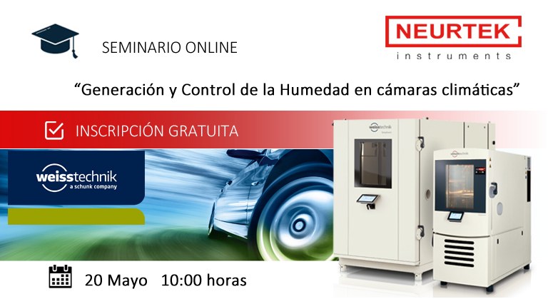 Webinar Gratuito. Generación y Control de la Humedad en cámaras climáticas.