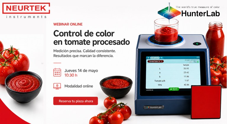 Webinar gratuito | La medición del color como parámetro crítico de calidad en la industria alimentaria de tomates y salsas