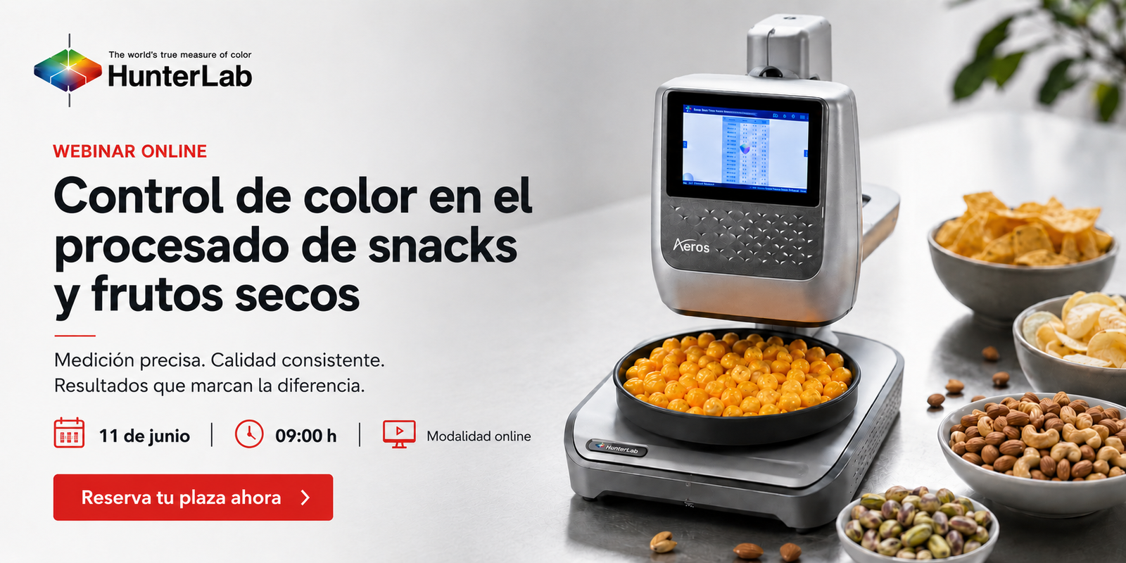 Snack Number Color Webinar gratuito: Medición del color en el procesado de snacks — Neurtek