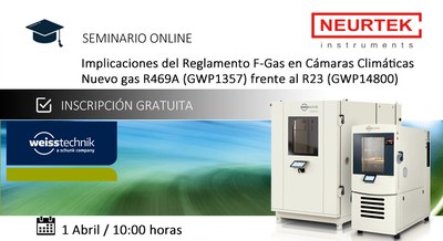 Webinar Gratuito. Reglamento F-Gas en Cámaras Climáticas. ¡Descubre el Nuevo gas R469A (GWP1357)!