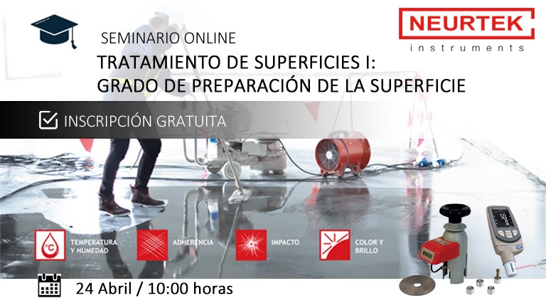 Webinar Gratuito. Tratamiento de Superficies I: Grado de Preparación de Superficies.