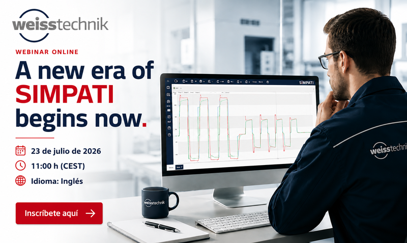 Webinar Weiss Technik: descubre la nueva generación del software SIMPATI para cámaras climáticas y hornos industriales