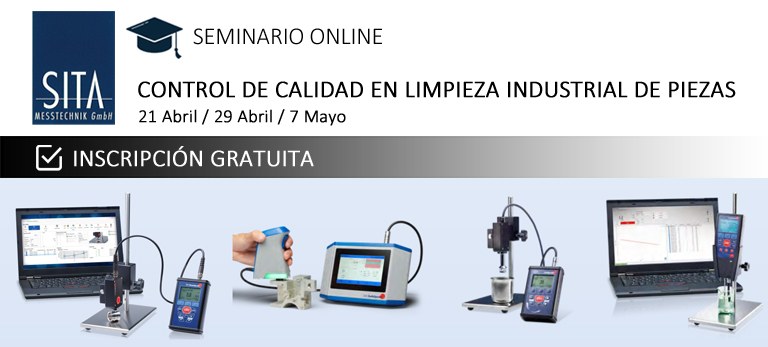 Webinars gratuitos: aprende a controlar tu proceso de limpieza industrial de piezas con SITA Messtechnik