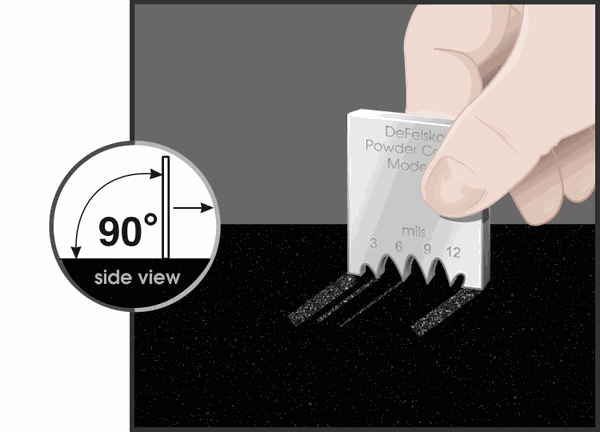 Funcionamiento del peine Funcionamiento del peine para pinturas en polvo